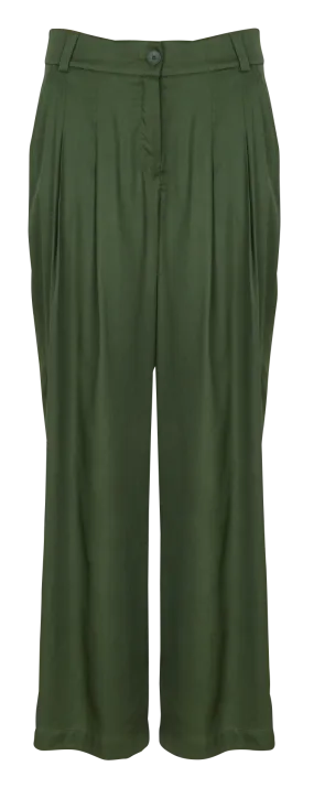 ACOTE Pantalón ancho fluido en verde