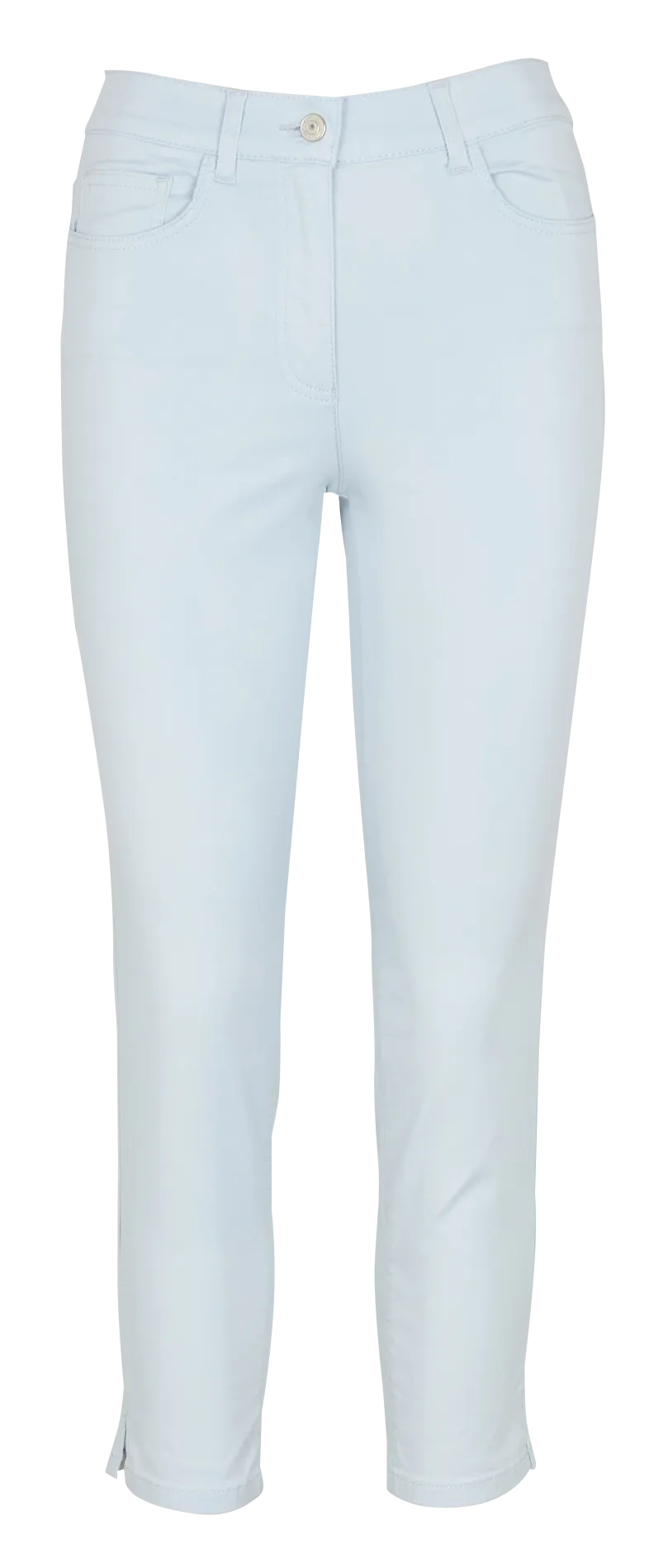 CAROLL MASONB - Pantalón capri de mezcla de algodón en azul