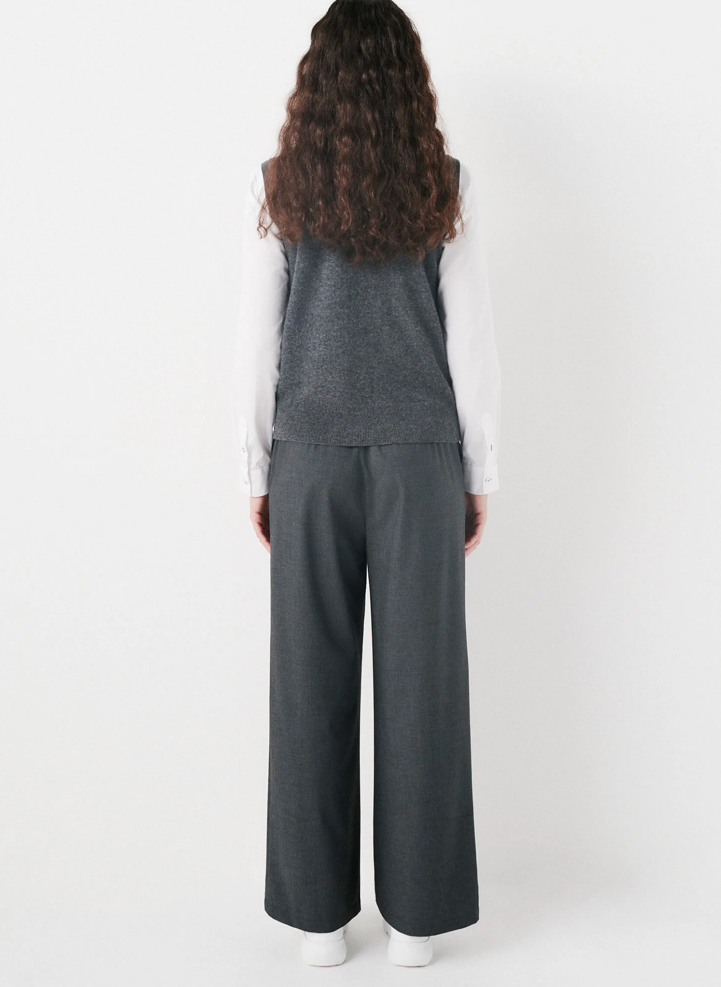 CAROLL PEINTURE3 - Pantalón ancho en gris