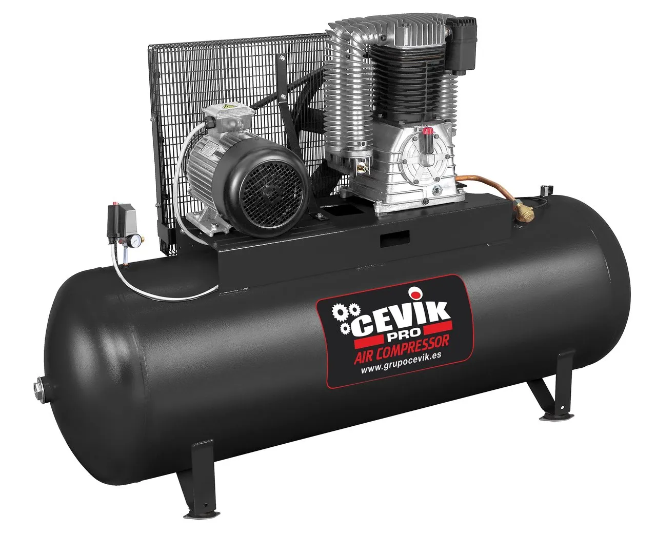 COMPRESOR CORREA 500L 10HP 400V CEVIK PRO CA-PRO500-10TSD
