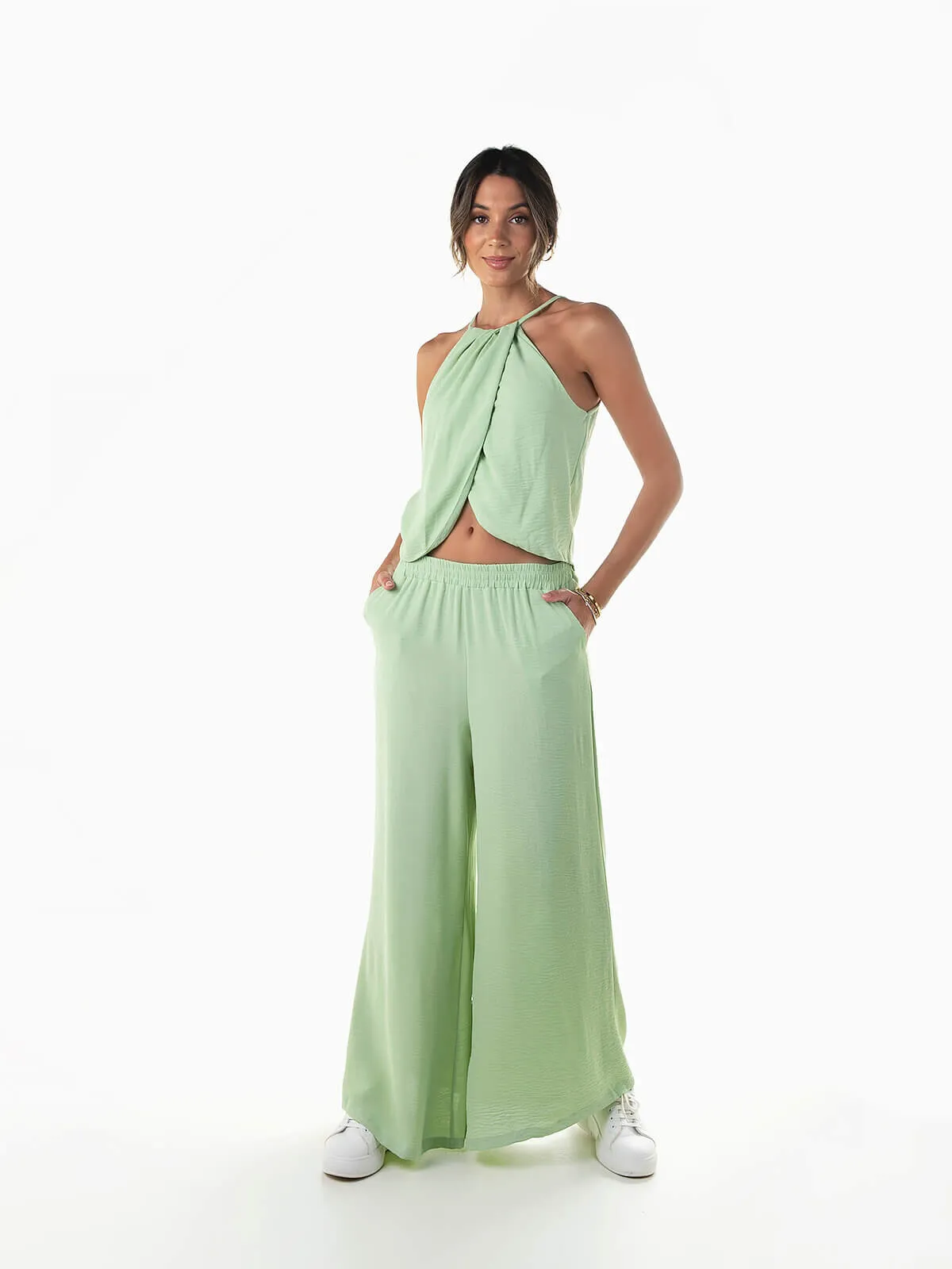 Conjunto top y pantalón ancho