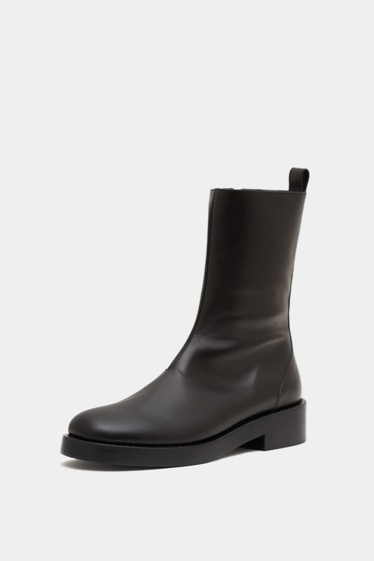 COURREGES BLACK RIDER LEATHER BOOTS