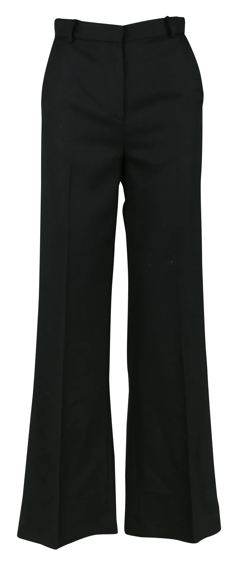 ELSA - Pantalón ancho de talle alto en negro