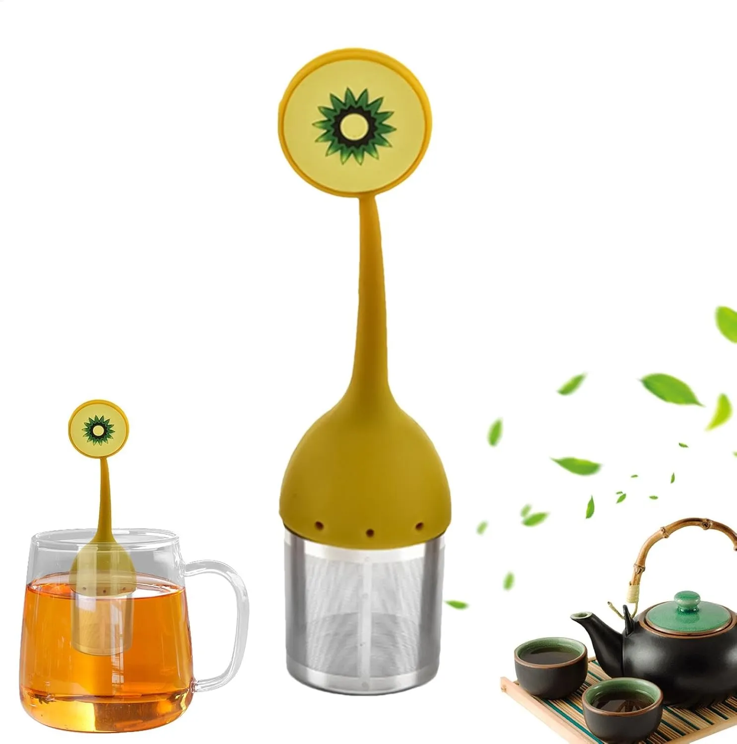 Filtro de silicona para infusor de té, infusor de té dulce | Linda cerveza Steeper Brewer para té suelto, infusor de caldo de té