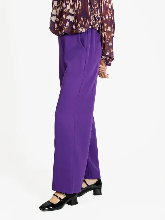 Ghisleri Pantalón ancho de mujer de tiro alto.