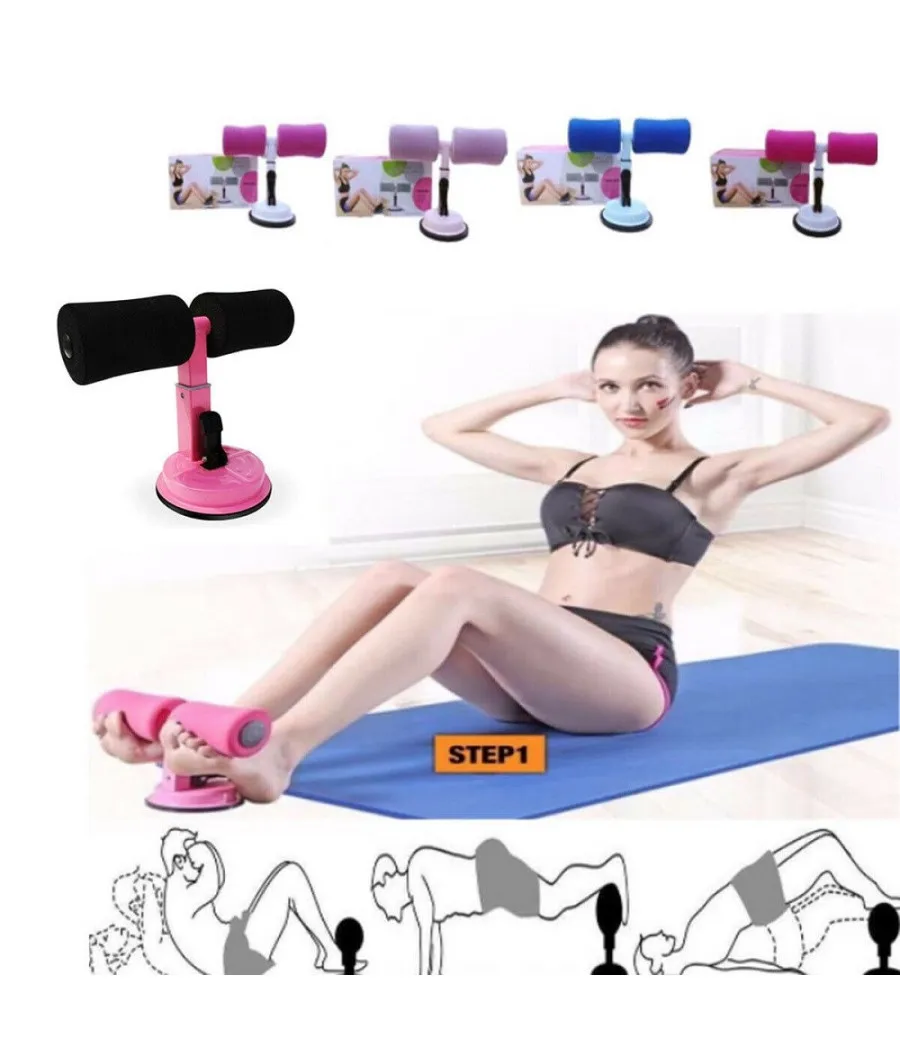 HERRAMIENTA DE FITNESS ABDOMINAL VENTOSA ESPONJA DEPORTIVA TOBILLOS CURL PUSH UP SIT