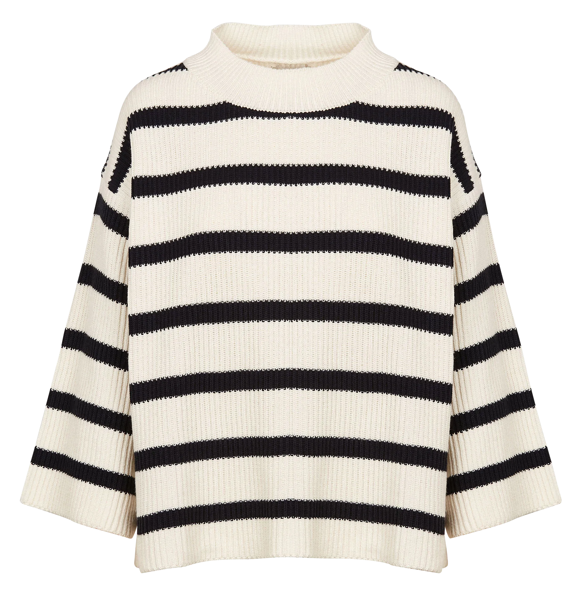 Jersey holgado marinero de mezcla de algodón en azul