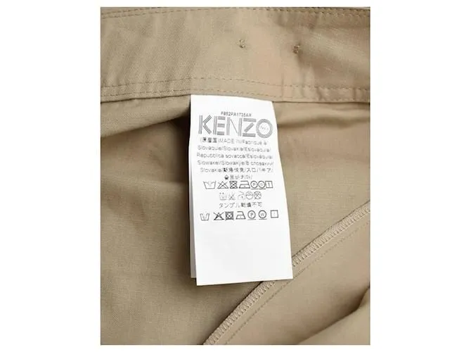 Kenzo Pantalón cropped ancho culotte Beige 