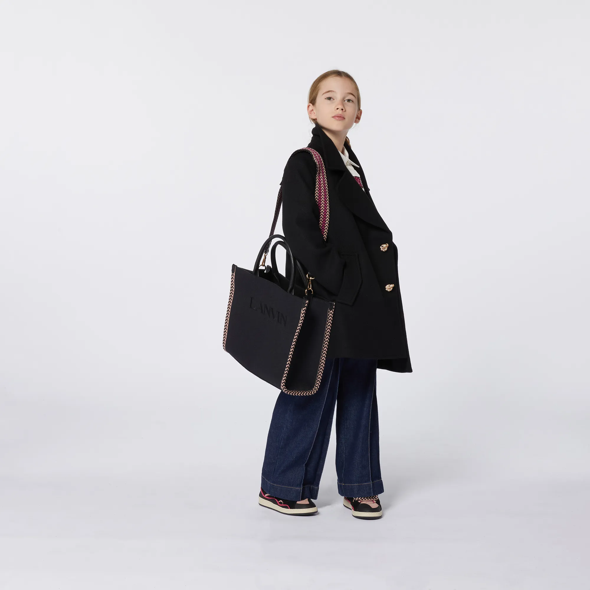 LANVIN Bolso cabás mezcla de algodón