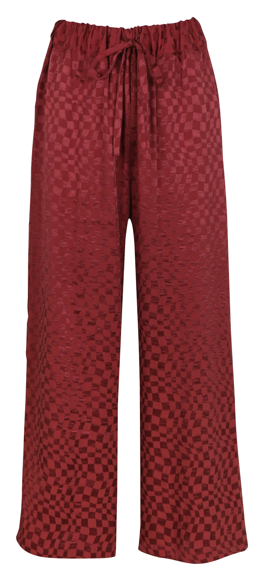 METALO - Pantalón ancho de talle alto en rojo
