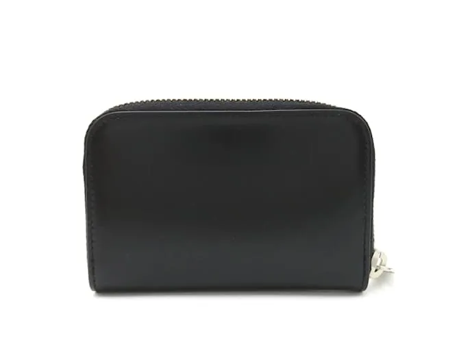 Monedero de cuero negro Saint Laurent 