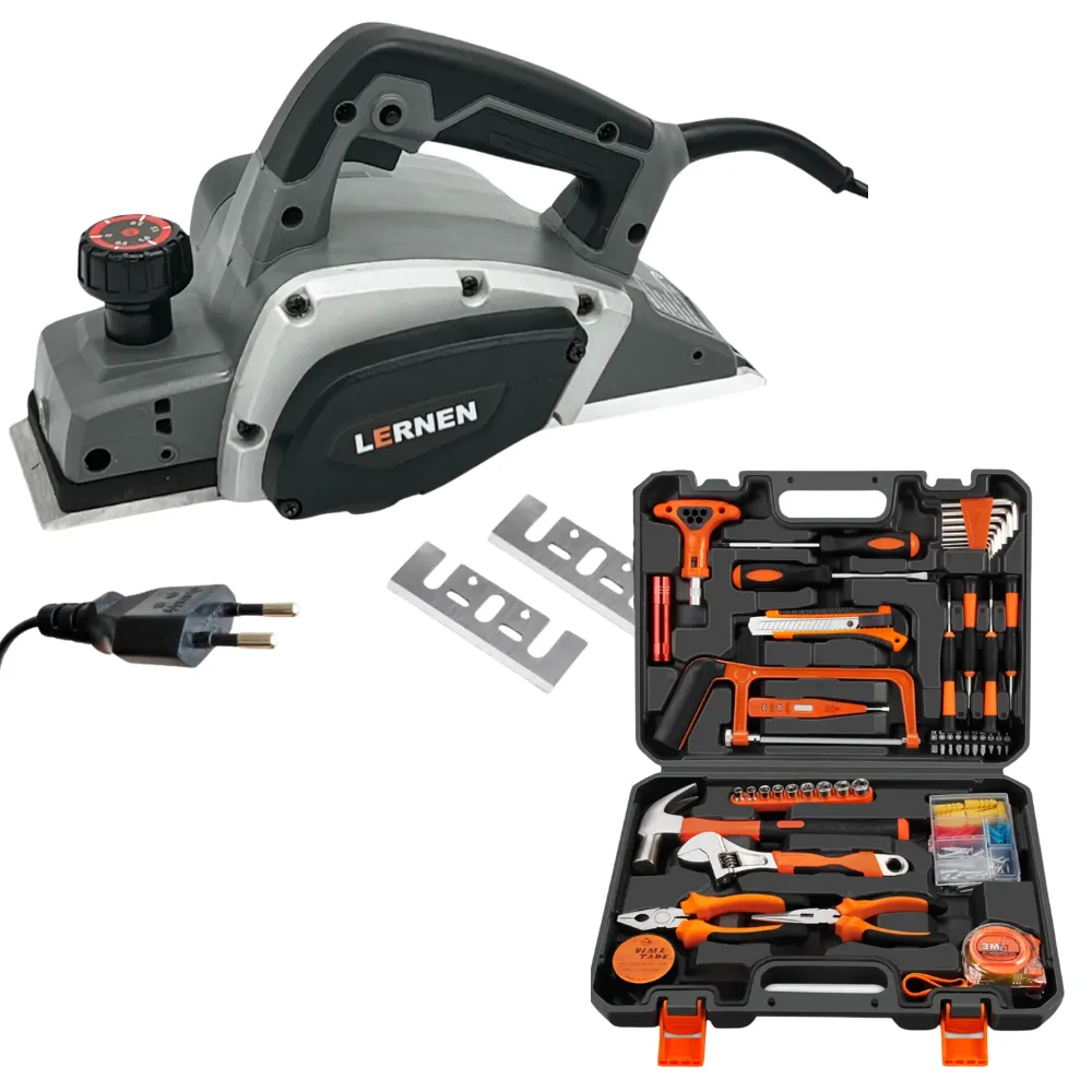 Pack Cepillo Eléctrico Carpintería + Set De 150 Herramientas
