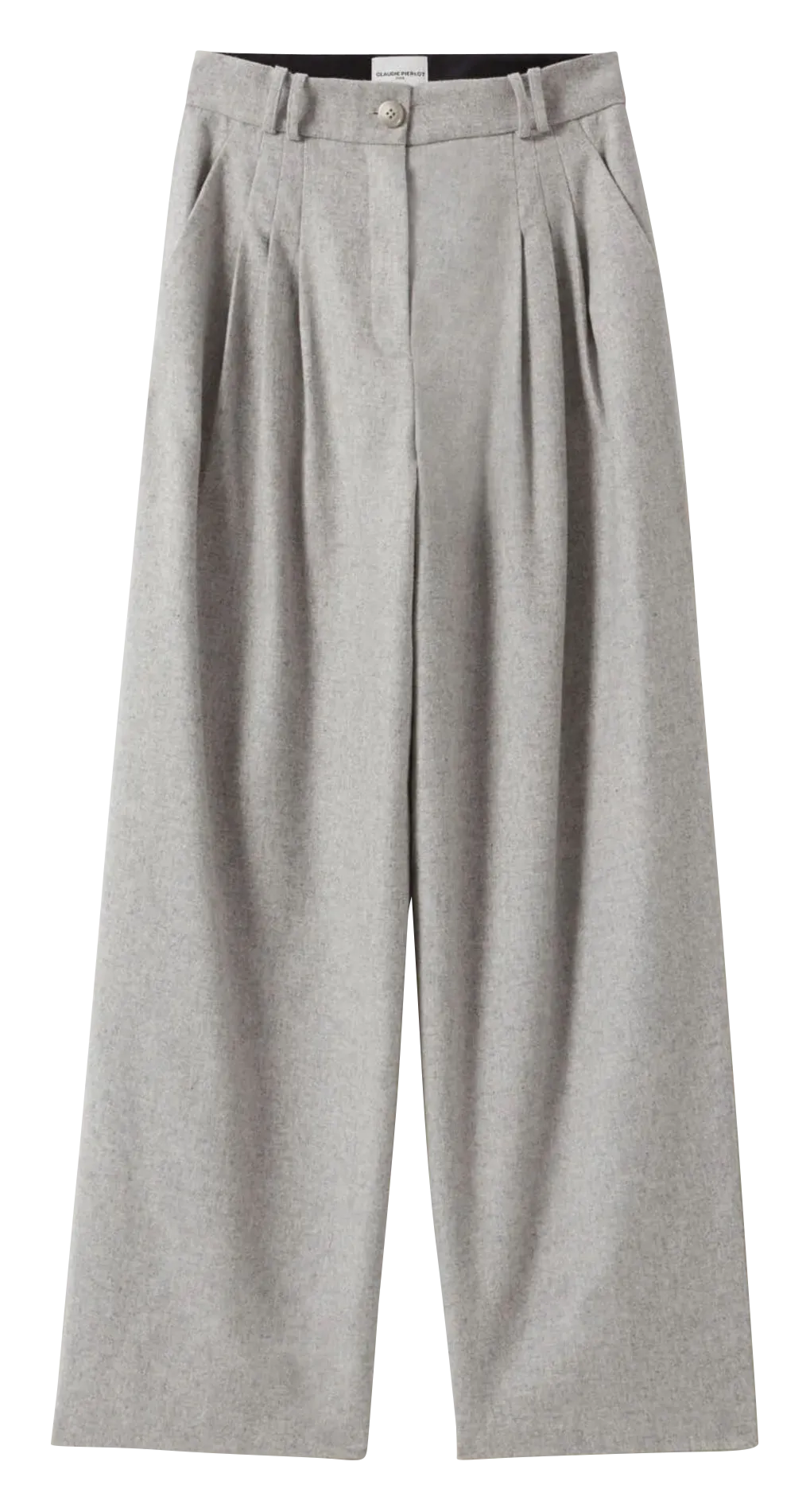 Pantalón amplio de mezcla de lana Declic en gris