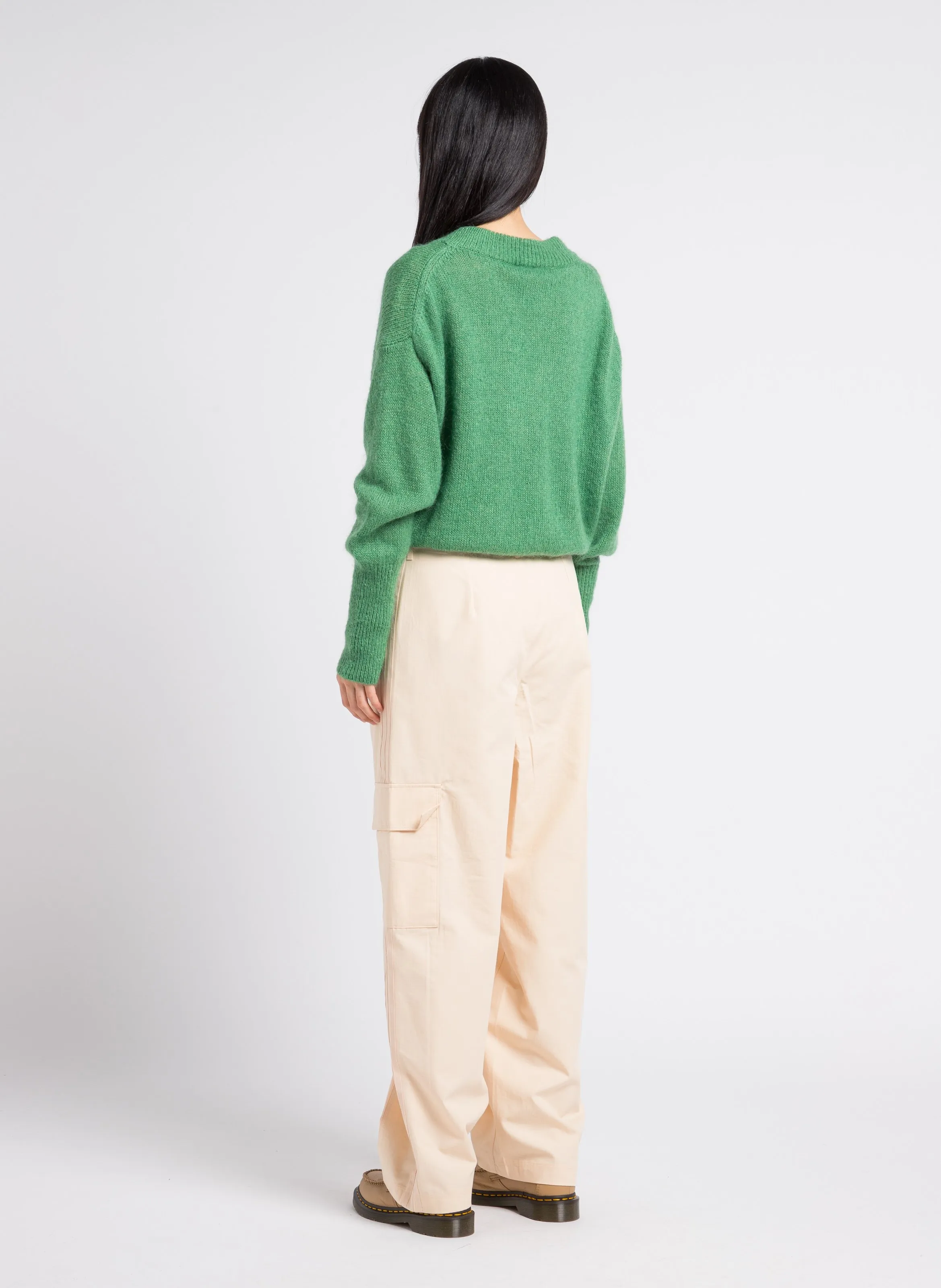 Pantalón ancho de algodón en multicolor