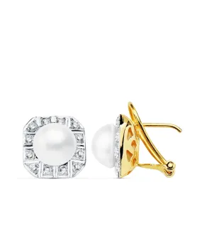 Pendientes Maiko Perlas de Mabe Oro 18 K 8 MM