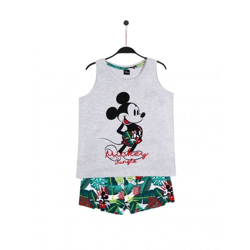 Pijama Verano Niña DISNEY Color Gris Algodón