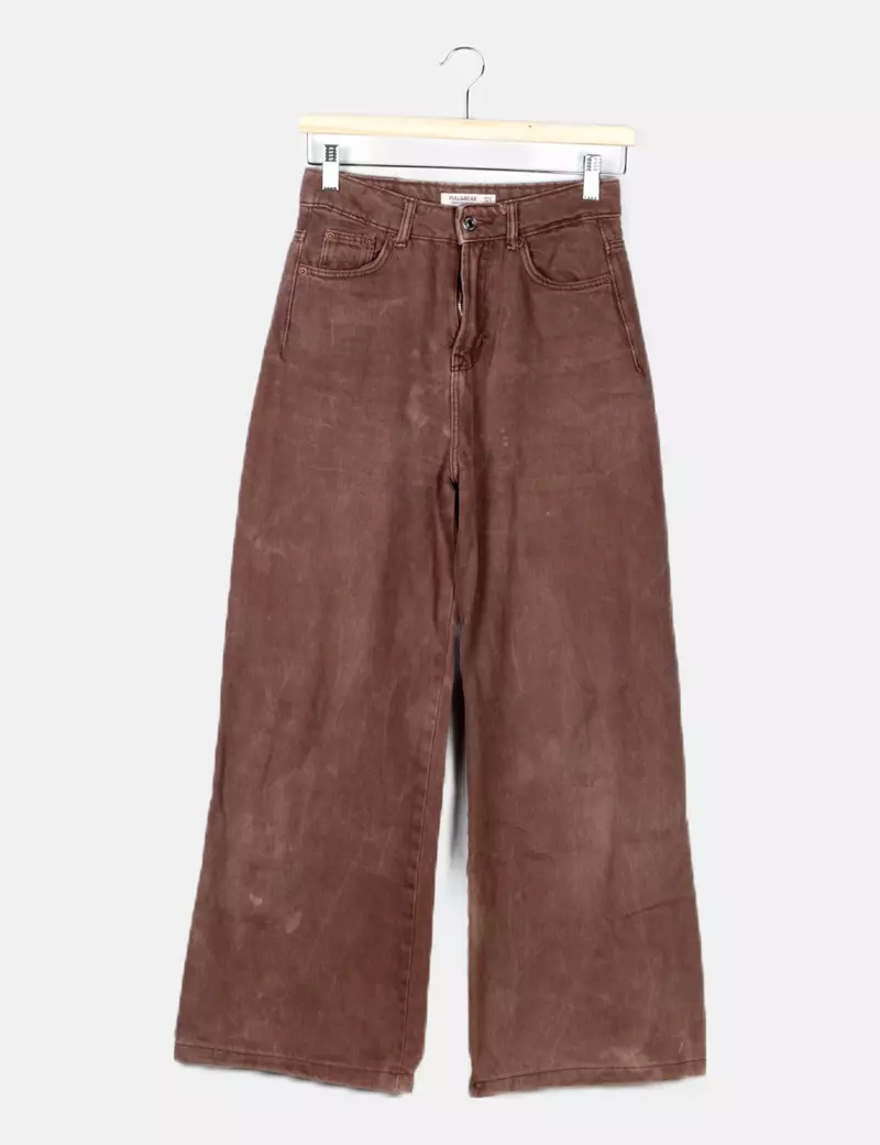 Pull&Bear Jeans marrón ancho