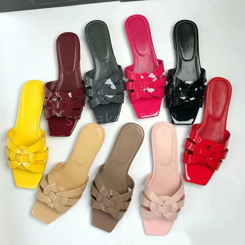 Saludo al diseñador de sandalias cruzadas tejidas, zapatillas, lujosos zapatos con tacón deslizante y punta abierta, zapatos cas