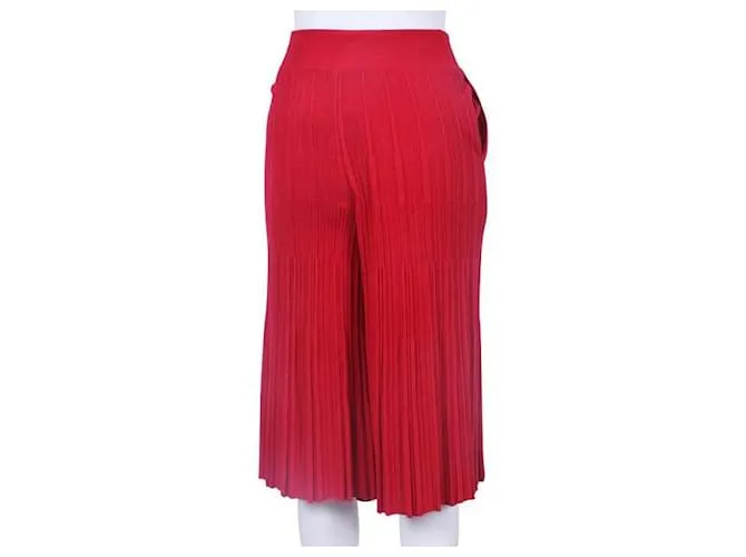 SONIA RYKIEL Pantalón ancho plisado rojo Roja 