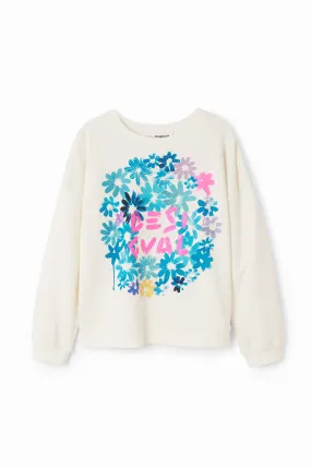 Sudadera flores logo