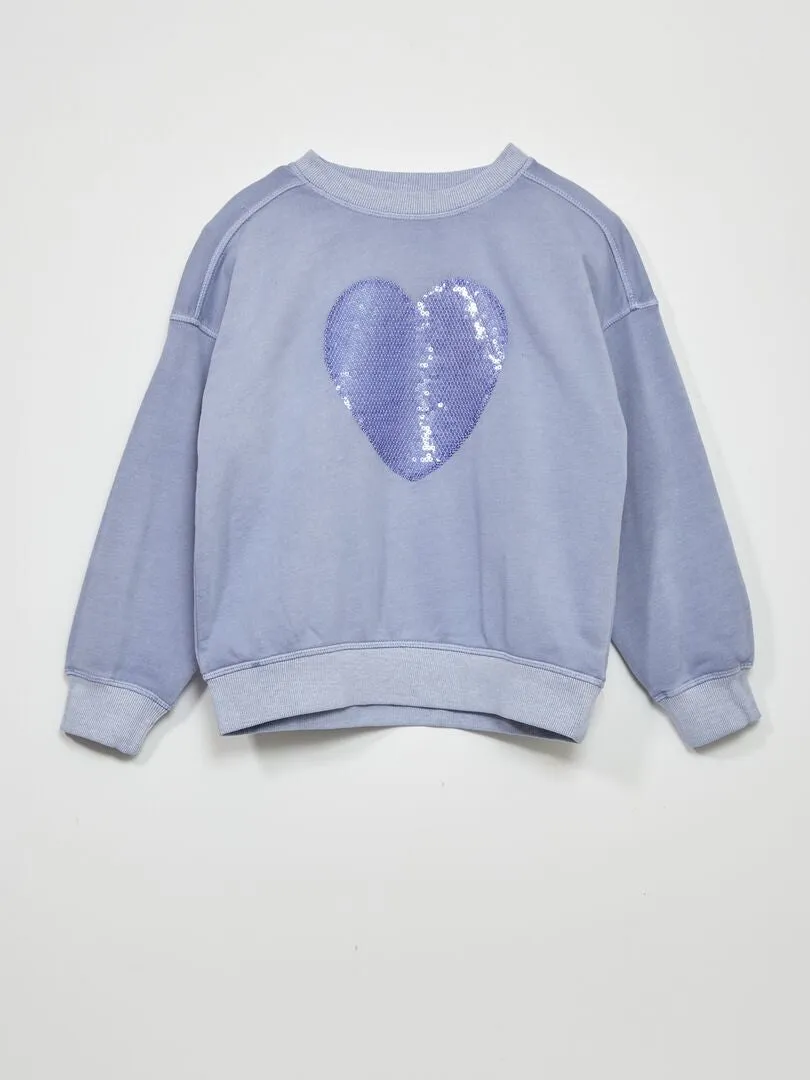 Sudadera ligera de chándal con estampado - AZUL