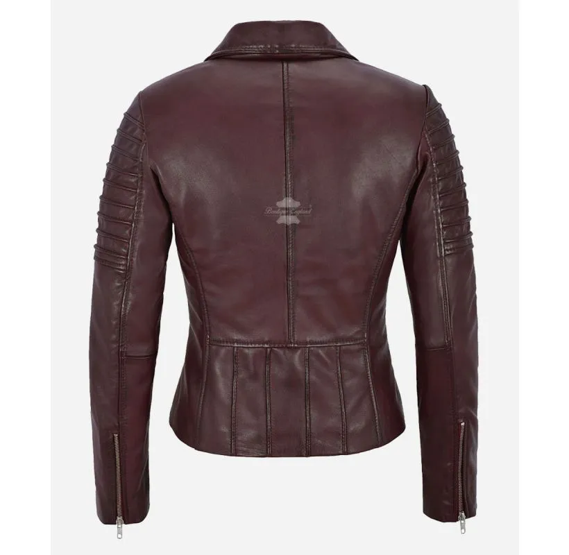 SUPERMODEL WOMEN Leather JACKET CASUAL SLIM FIT Biker LEATHER JACKET