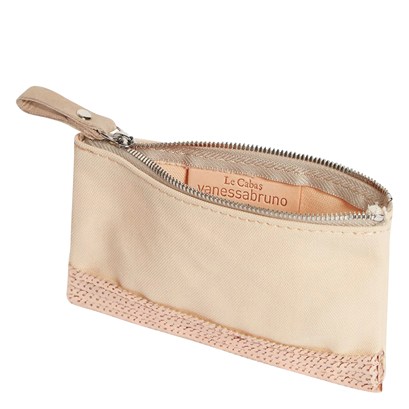 VANESSA BRUNO Monedero de algodón en beige