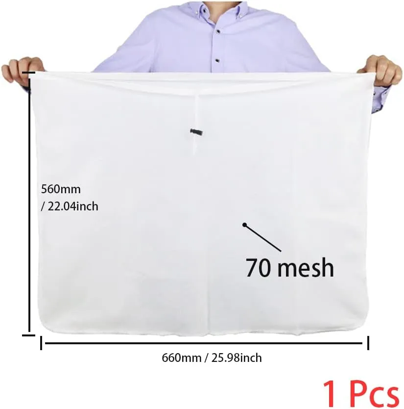 WYAN Bolsa De Filtro De Cerveza Casera-1 Piezas Bolsa Filtro Cerveza Multiuso,Paño Filtro de Queso,para vino, cerveza, café, zum
