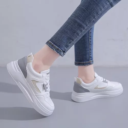 Zapatos Tenis Casuales Cómodos Con Suela Gruesa Para Mujer