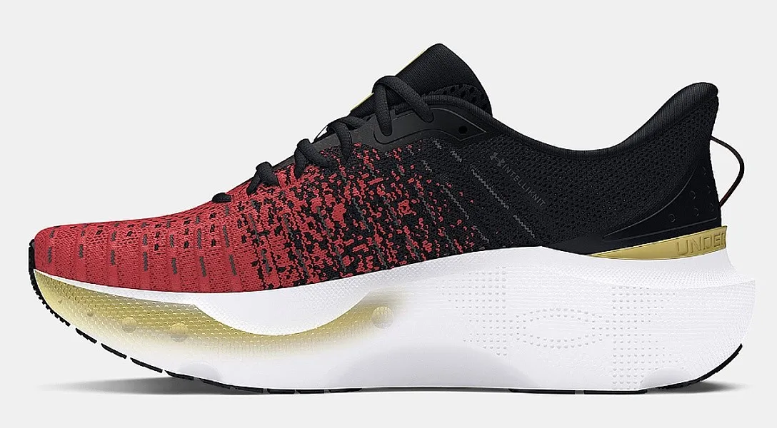 zapatos Under Armour Infinite Elite - Black/Red Solstice/Metallic Gold - men´s